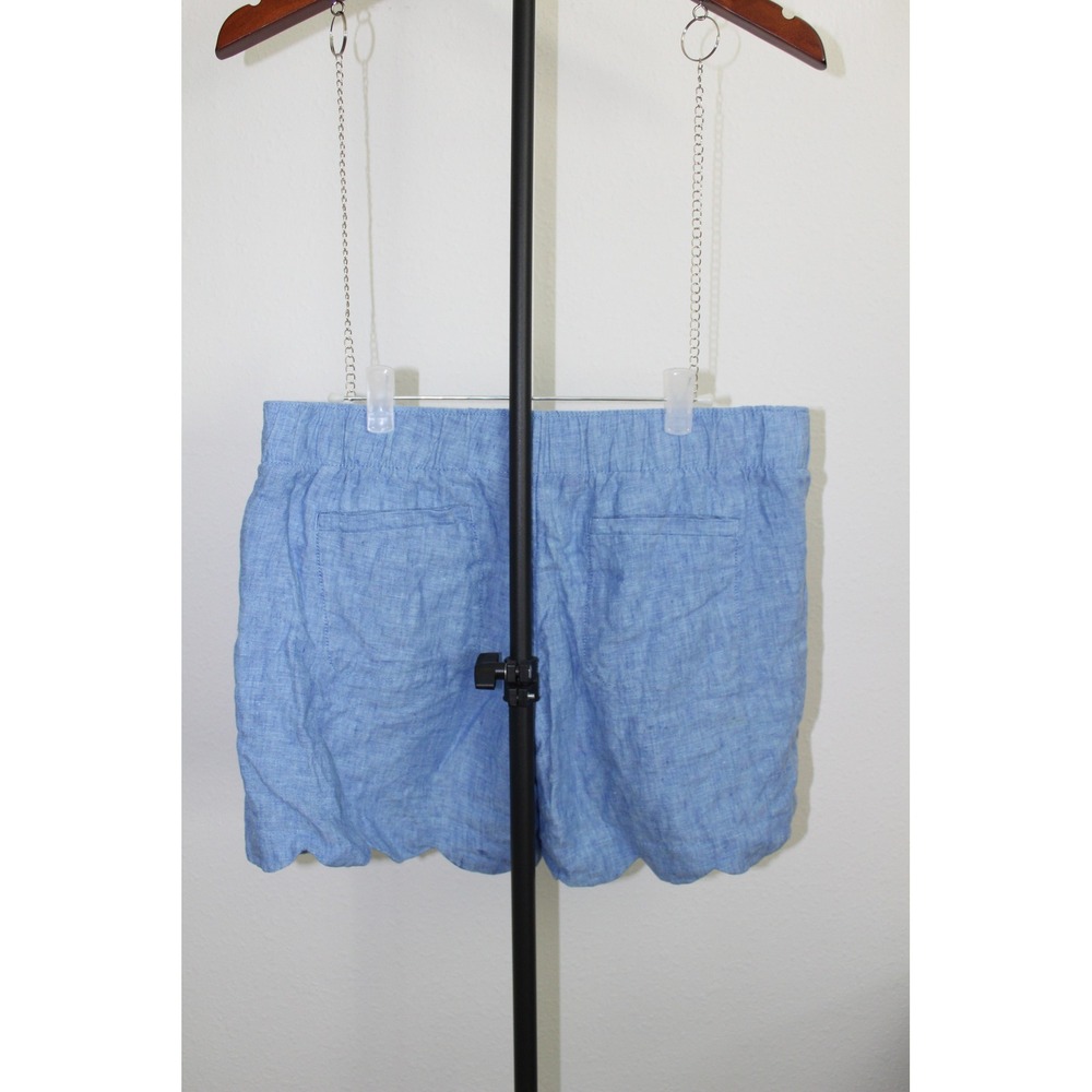 Lilly Pulitzer Light Blue Scallop Hem Shorts - Picture 3 of 11